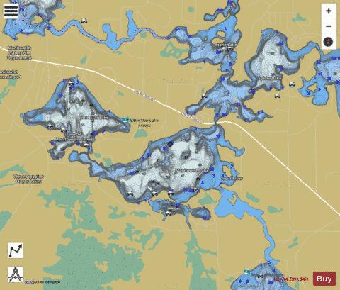 Manitowish Lake depth contour Map - i-Boating App