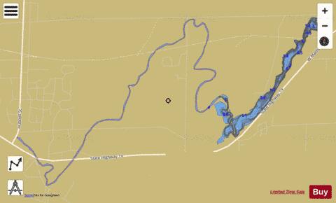 Maunesha Flowage depth contour Map - i-Boating App