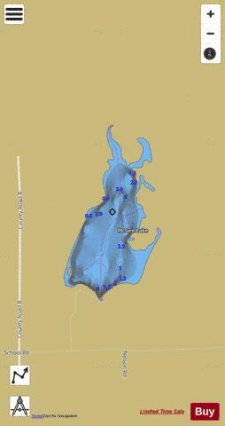 Mcgee Lake depth contour Map - i-Boating App
