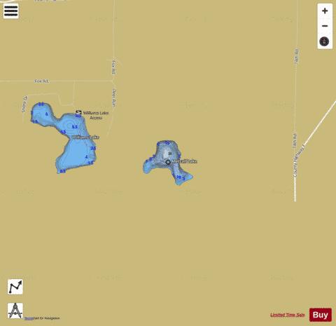 Metcalf Lake depth contour Map - i-Boating App