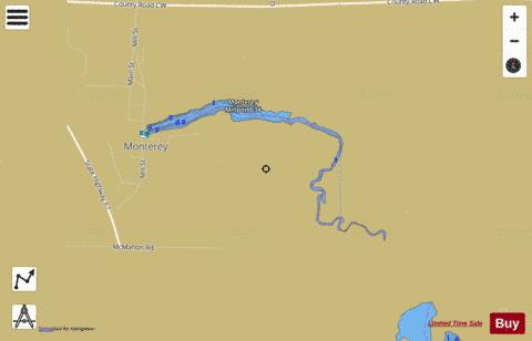 Monterey Millpond depth contour Map - i-Boating App