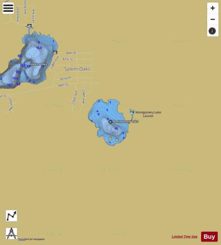 Montgomery Lake depth contour Map - i-Boating App