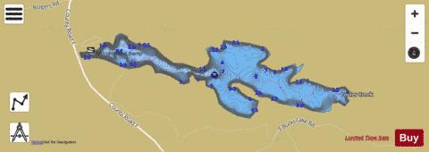 Murphy Flowage depth contour Map - i-Boating App