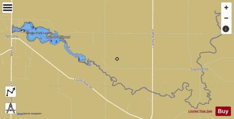 Neosho Mill Pond depth contour Map - i-Boating App