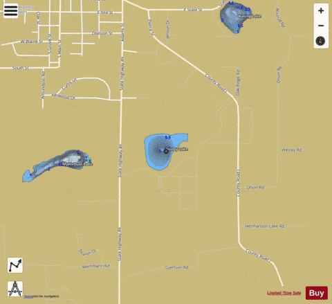 Norby Lake depth contour Map - i-Boating App