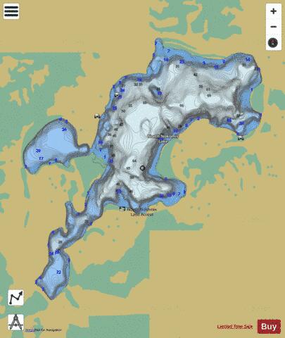 North Nokomis Lake depth contour Map - i-Boating App