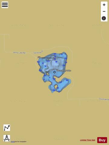Oscar Jenny Lake depth contour Map - i-Boating App