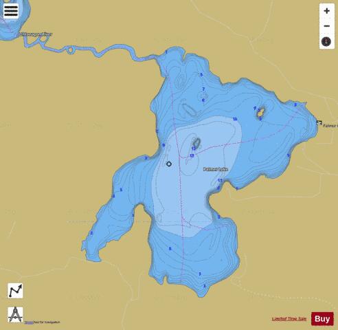 Palmer Lake depth contour Map - i-Boating App