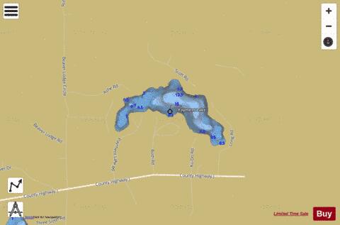 Payment Lake depth contour Map - i-Boating App
