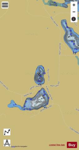 Pecor Lake depth contour Map - i-Boating App