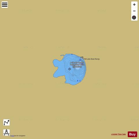 Pell Lake depth contour Map - i-Boating App
