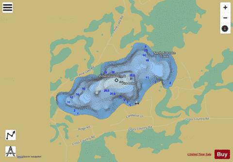 Pine Lake E depth contour Map - i-Boating App