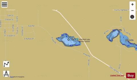 Plainfield Lake depth contour Map - i-Boating App