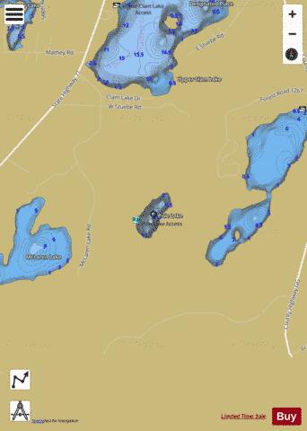 Pole Lake depth contour Map - i-Boating App