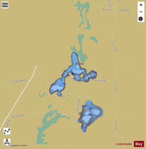 Price Lake depth contour Map - i-Boating App