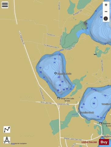 Range Line Lake depth contour Map - i-Boating App