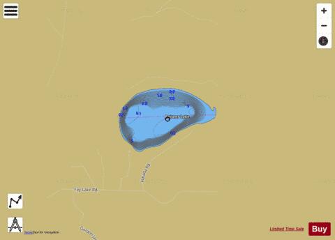 Reisner Lake depth contour Map - i-Boating App