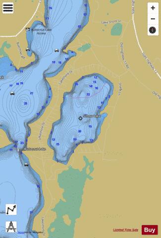 Schnur Lake depth contour Map - i-Boating App