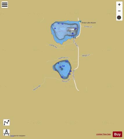 Siemer Lake depth contour Map - i-Boating App