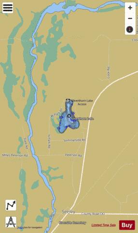 Silverthorn Lake depth contour Map - i-Boating App