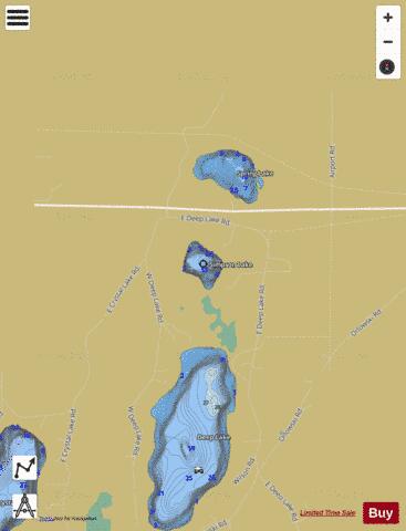 Simpson Lake depth contour Map - i-Boating App