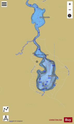 Spider Lake D depth contour Map - i-Boating App