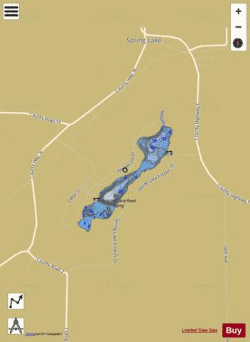 Spring Lake E depth contour Map - i-Boating App