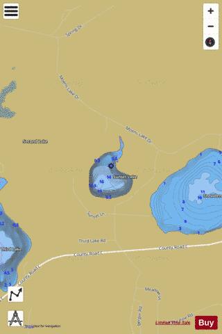 Sunset Lake depth contour Map - i-Boating App