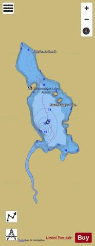 Swamsauger Lake depth contour Map - i-Boating App