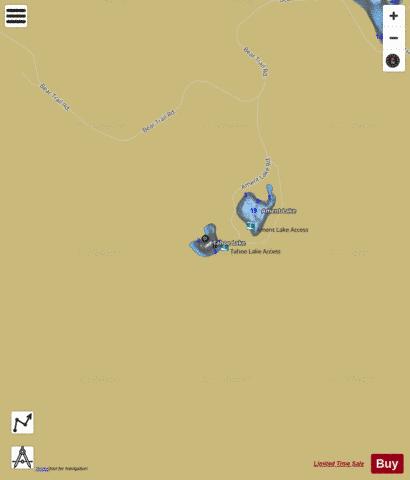 Tahoe Lake depth contour Map - i-Boating App