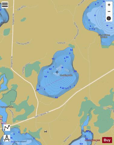 Tambling Lake depth contour Map - i-Boating App