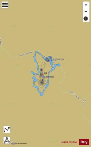 Taylor Lake depth contour Map - i-Boating App