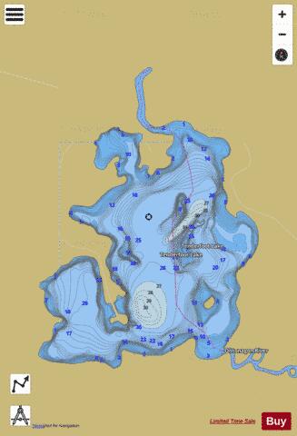 Tenderfoot Lake depth contour Map - i-Boating App