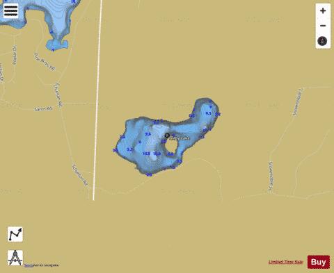 Trilby Lake depth contour Map - i-Boating App