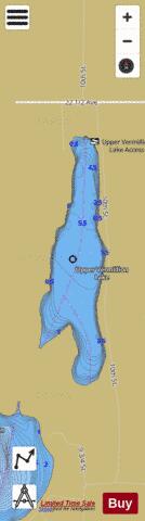 Upper Vermillion Lake depth contour Map - i-Boating App