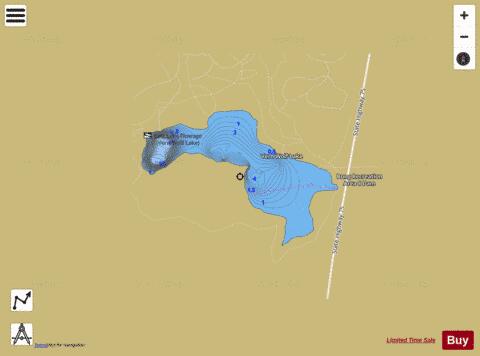 Vern Wolf Lake depth contour Map - i-Boating App