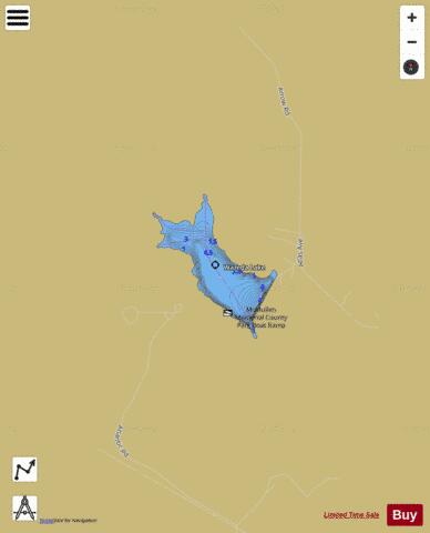 Wazeda Lake depth contour Map - i-Boating App
