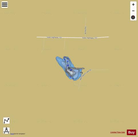 Wellington Lake depth contour Map - i-Boating App