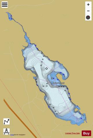 Lake De Smet depth contour Map - i-Boating App