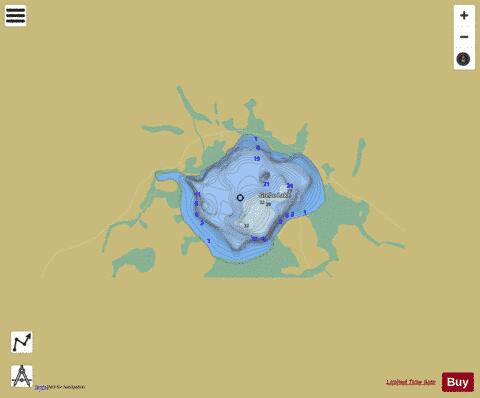 Grebe Lake depth contour Map - i-Boating App