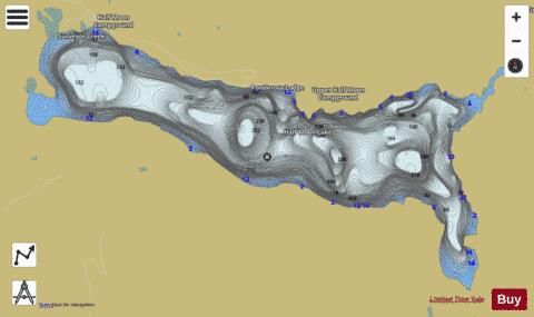 Half Moon Lake depth contour Map - i-Boating App