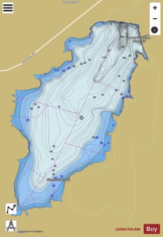 Lower Sunshine Reservoir depth contour Map - i-Boating App