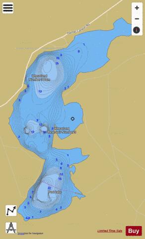Wheatland Reservoir No. 3 depth contour Map - i-Boating App