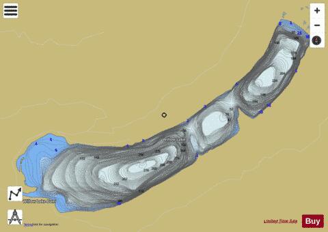 Willow Lake depth contour Map - i-Boating App