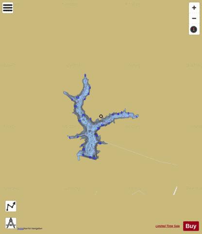 Bibb County Public Fishing Lake depth contour Map - i-Boating App