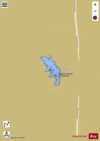 Crenshaw County Public Fishing Lake depth contour Map - i-Boating App