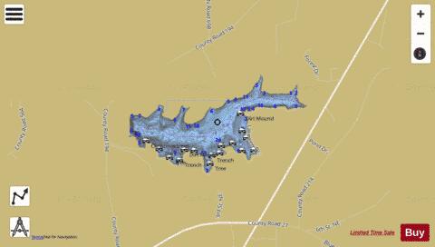 DeKalb County Public Fishing Lake depth contour Map - i-Boating App