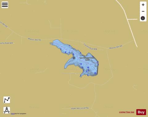 Lee County Public Fishing Lake depth contour Map - i-Boating App