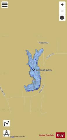 Monroe County Public Fishing Lake depth contour Map - i-Boating App