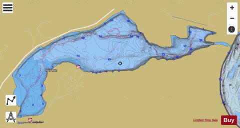 Hammond Lake depth contour Map - i-Boating App